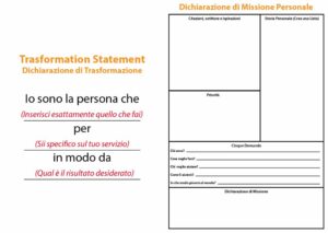 Dichiarazione di Trasformazione e Dichiarazione di Missione Personale