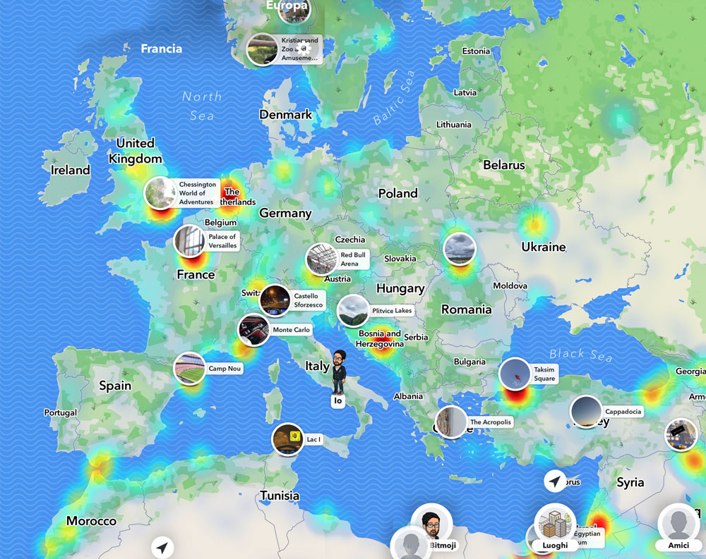 La cartina di snapchat