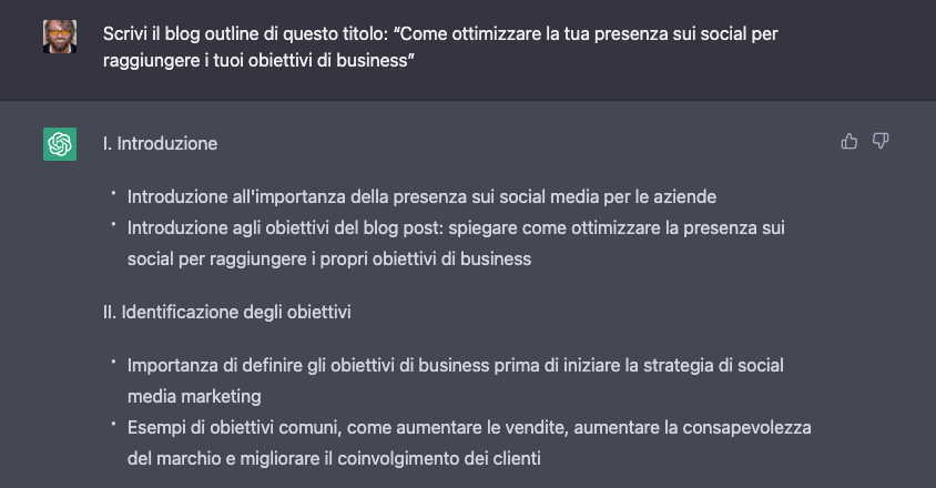 Come farsi scrivere da ChatGPT un articolo per il blog