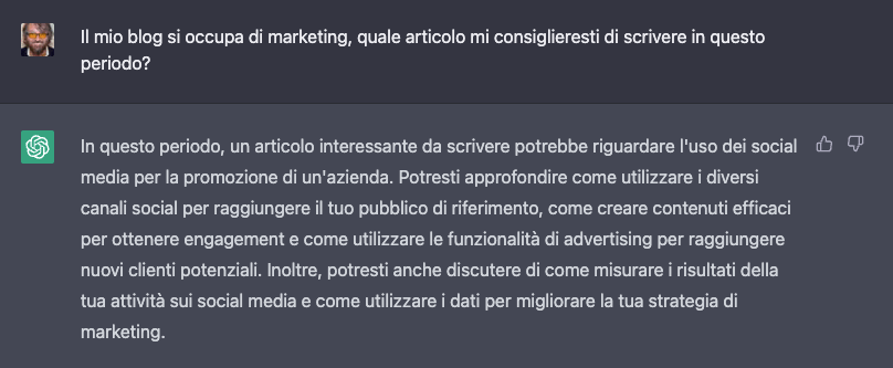 Come farsi scrivere da ChatGPT un articolo per il blog